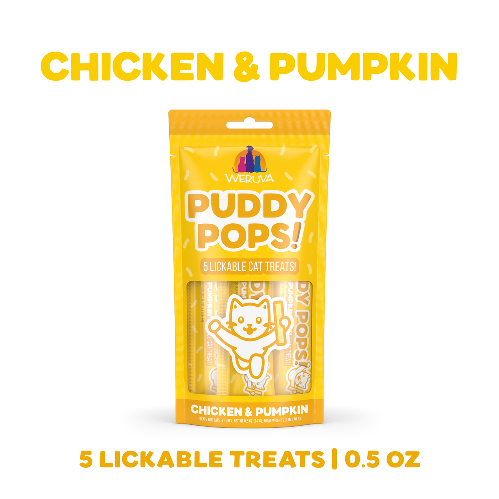 Weruva Cat Puddy Pops - Lickable Chicken & Pumpkin Cat Treat