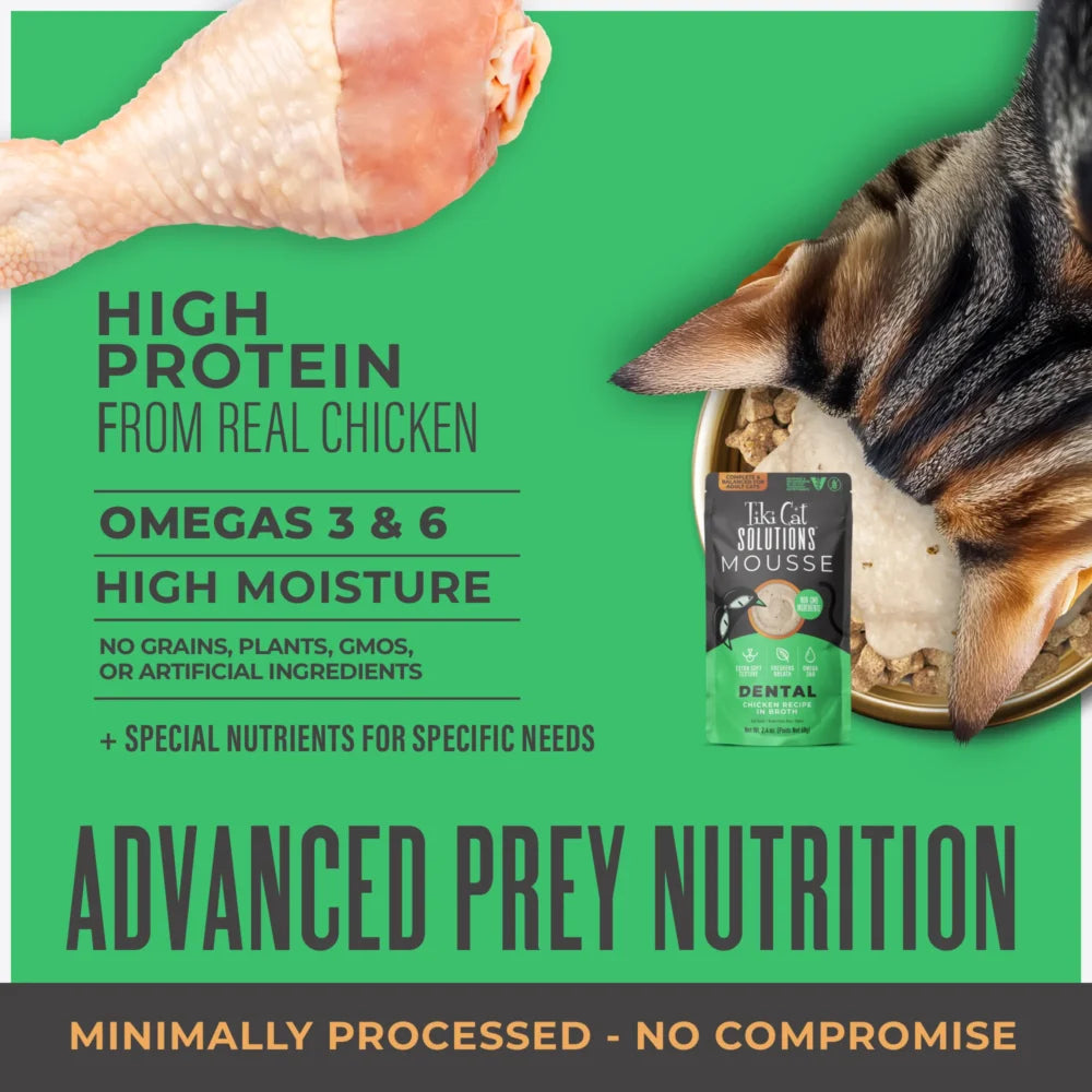 Tiki Cat Solution™ Dental Care Chicken Recipe Cat Wet Food - 2.4oz
