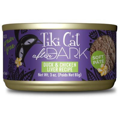 Tiki Cat After Dark Grain Free Soft Pate Duck & Chicken Liver Recipe Cat Wet Food - 3oz