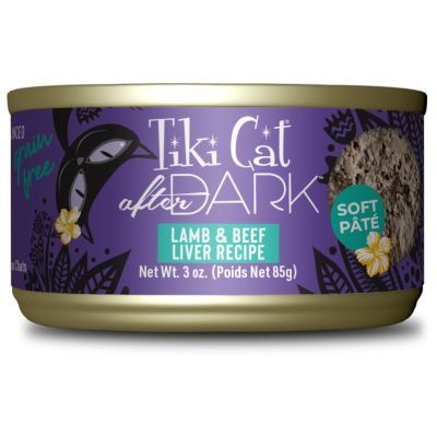 Tiki Cat After Dark Grain Free Soft Pate Lamb & Beef Liver Recipe Cat Wet Food - 3oz