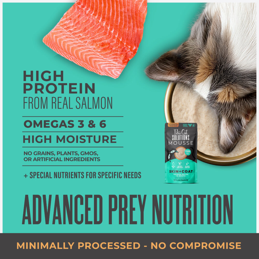 Tiki Cat Solutions™ Skin & Coat Mousse: Salmon Recipe Cat Wet Food