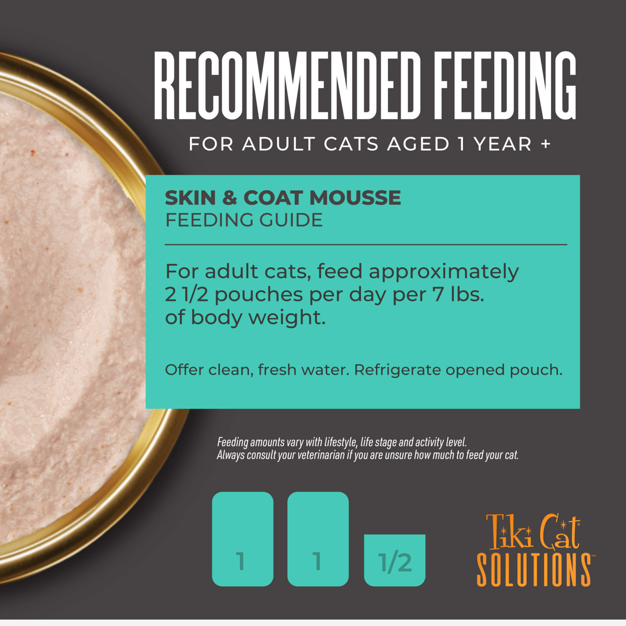 Tiki Cat Solutions™ Skin & Coat Mousse: Salmon Recipe Cat Wet Food