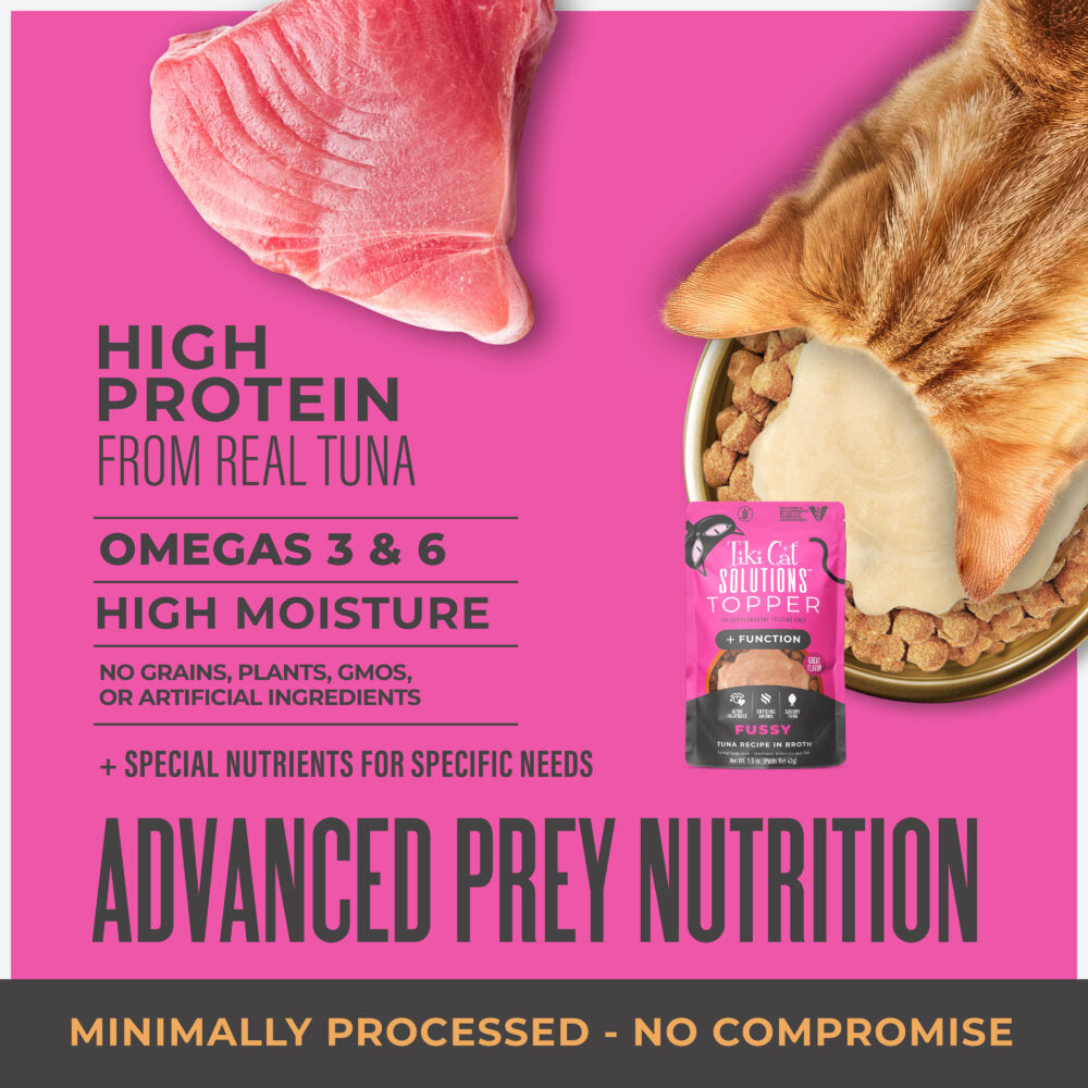 Tiki Cat Solution™ Fussy Topper: Tuna Recipe in Broth