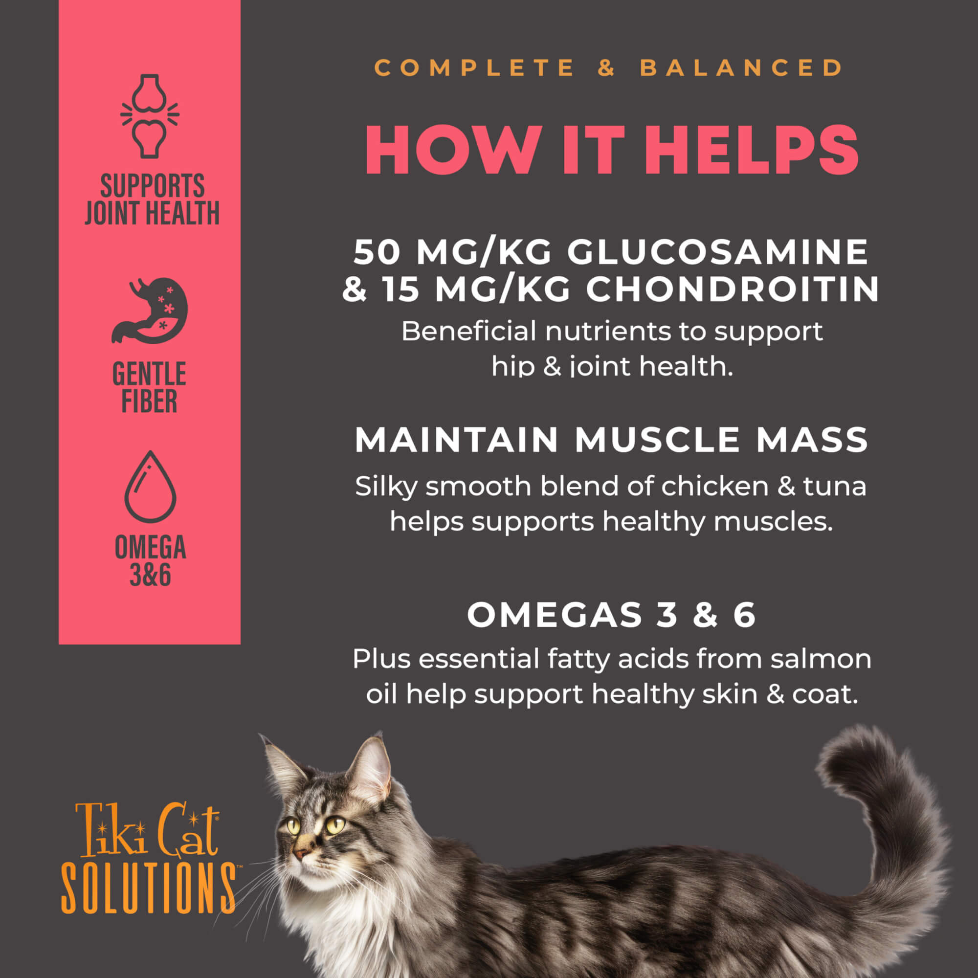 Tiki Cat Solutions™ Mobility Mousse：Chicken & Tuna Recipe Cat Wet Food