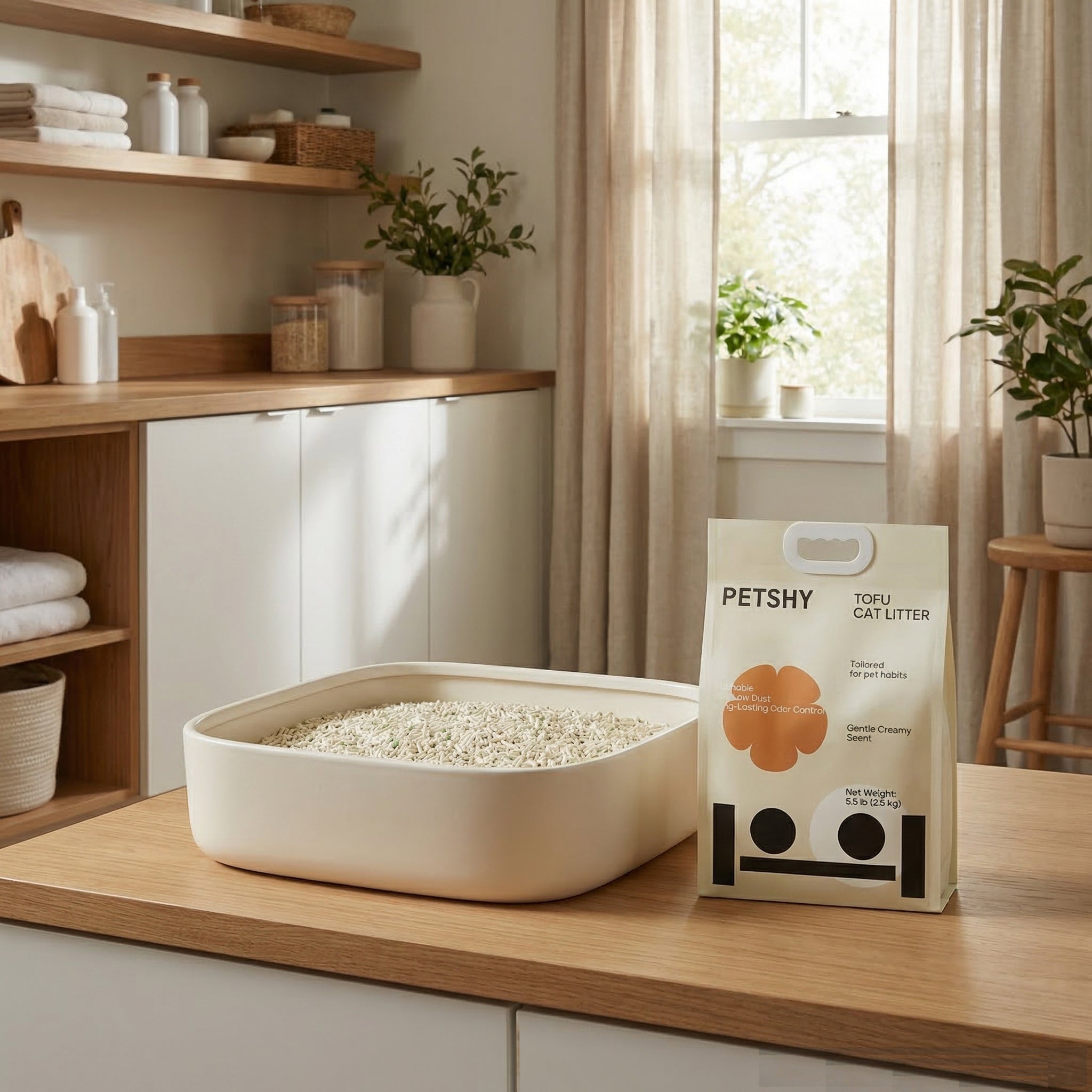 Petshy 1.5mm Tofu Cat Litter - 2.5kg/bag