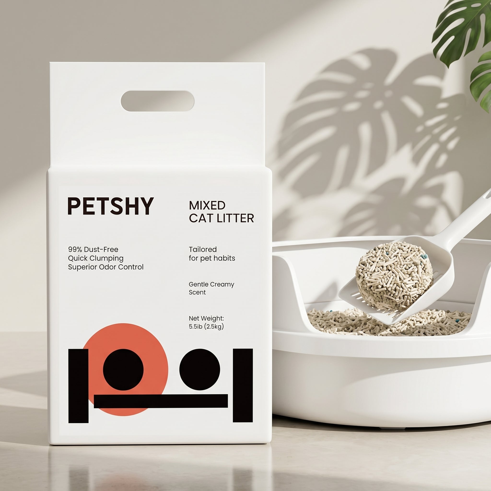 Petshy Original Tofu & Bentonite Mixed Cat Litter - 2.5kg/bag