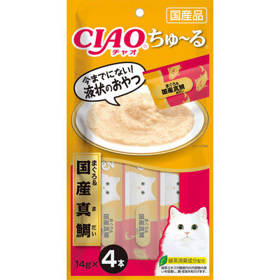 Inaba CIAO Churu Tuna & Japanese Red Sea Bream Cat Treats