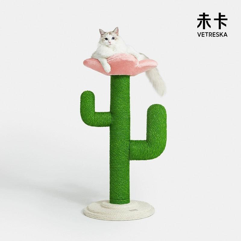 未卡Vetreska 仙人掌花花猫爬架 大号耐磨猫爬架 猫抓柱 - Maokidspet