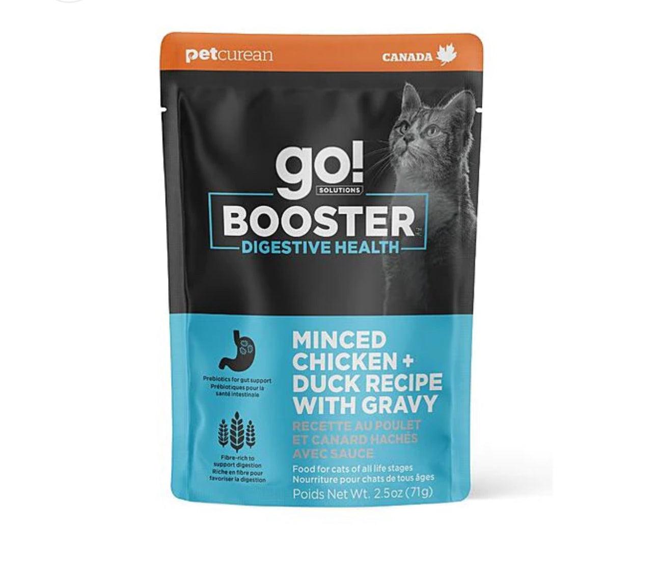 GO BOOSTER！肉块肉汁质地猫咪功能性主食餐包 2.5Oz*4包 多口味可选 - Maokidspet