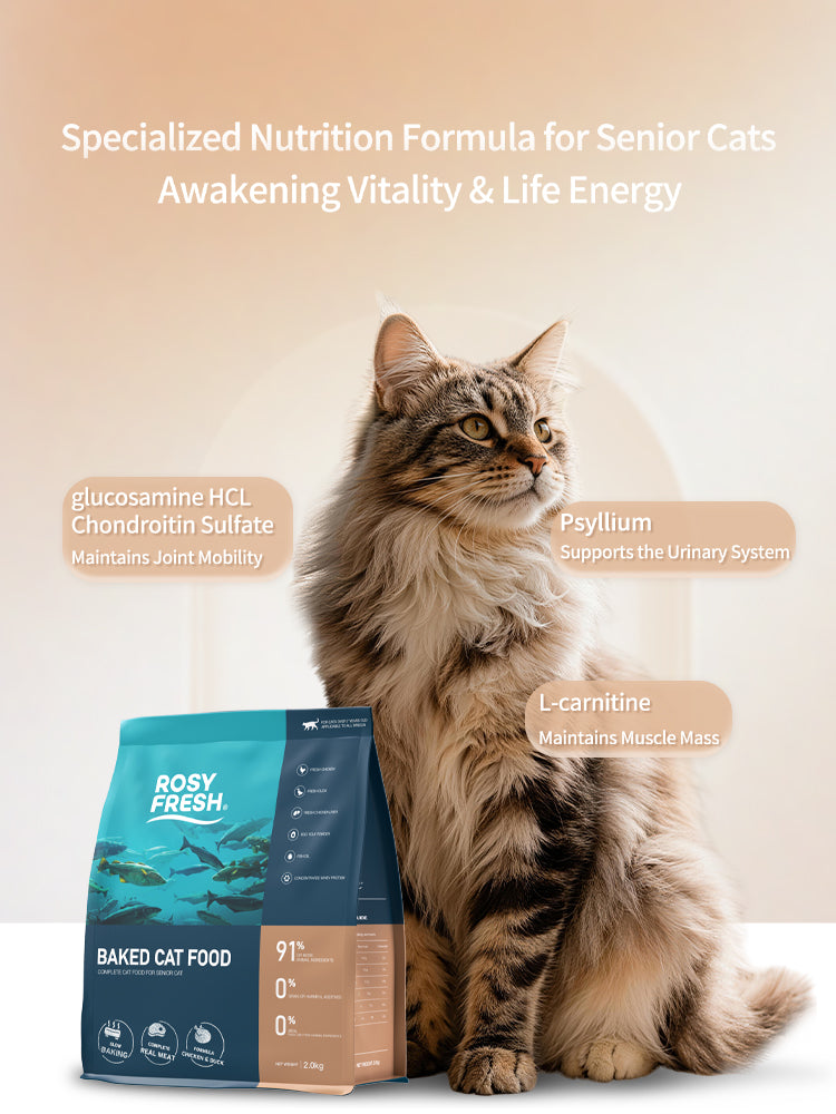Rosy Fresh Chicken & Duck Recipe Baked Senior Cat Food