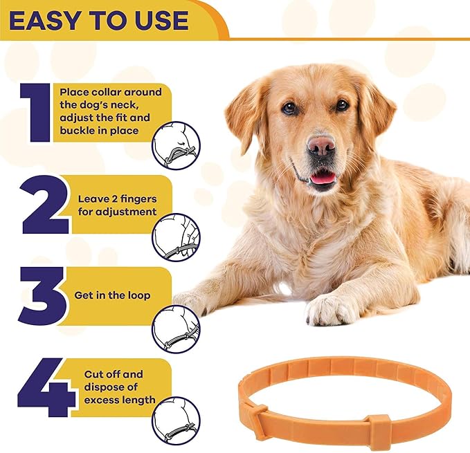 CHUWPI Calming Collar for Dogs - Pheromone Calm Collars, Anxiety Relief Fits Small Medium and Large Dog - Adjustable and Waterproof with 100% Natural