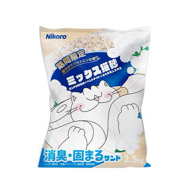 妮可露Nikoro 茉莉花味三合一混合豆腐膨润土猫砂 2.5kg一袋 - Maokidspet