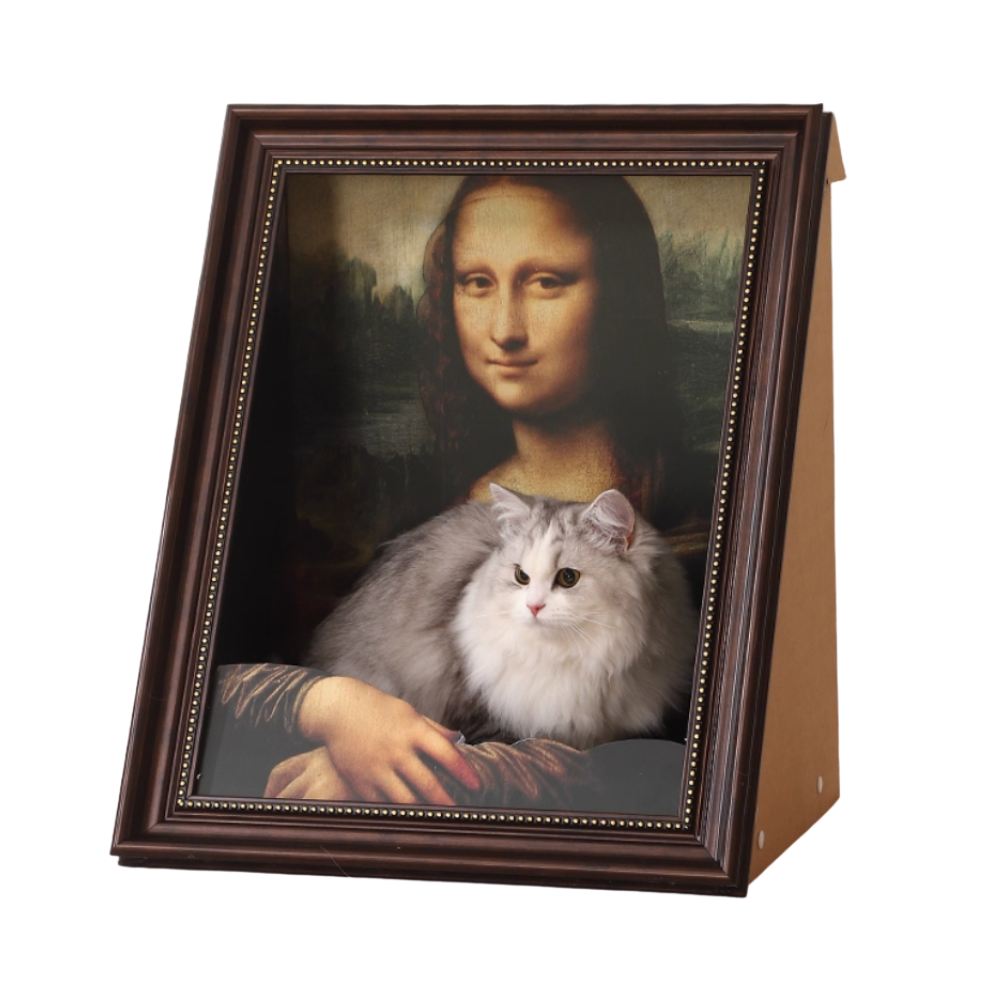 MaiFei 4D Painting Cat Condo with Scratcher – Vintage Style