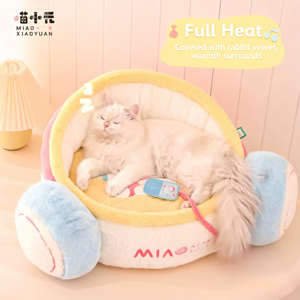 Miao-XiaoYuan Headphones Cozy Cat Bed