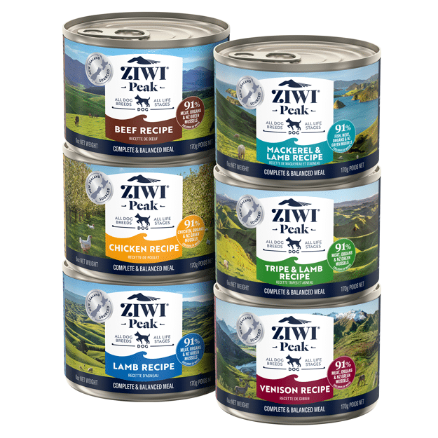 ZIWI Variety Pack Bf, Ckn, L, M & L,T & L, V Dog Wet Food