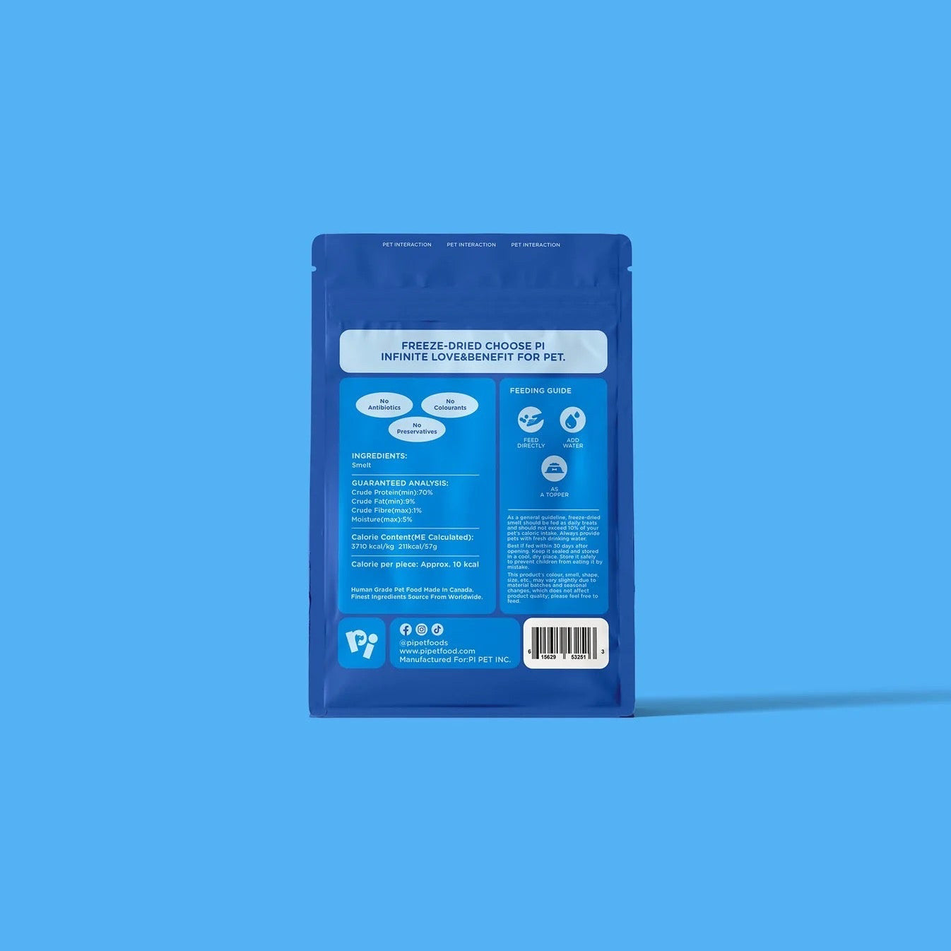 PI Freeze-Dried Smelt For Pet - 57g