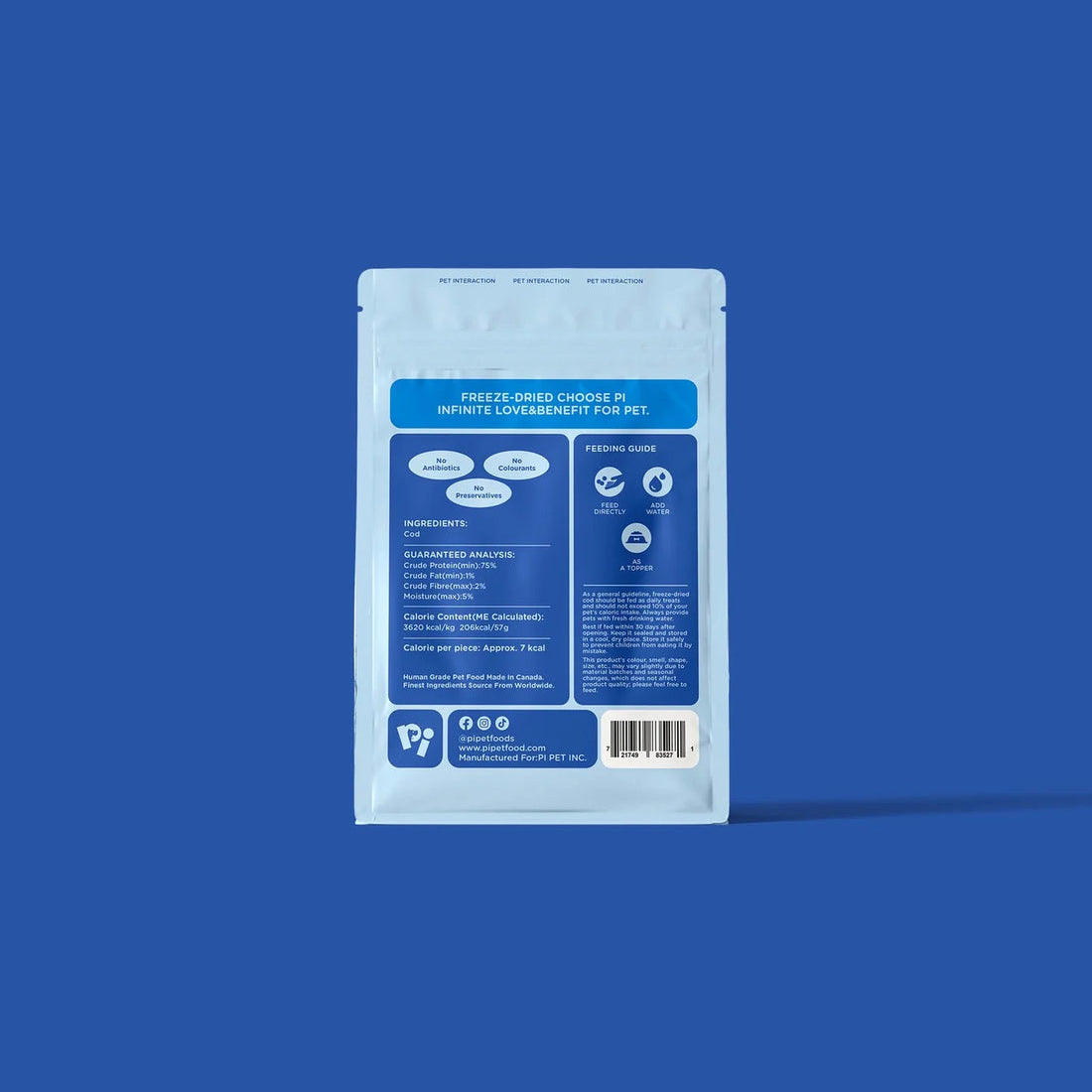 PI 犬猫通用 海鲜系列冻干 鳕鱼冻干 28g