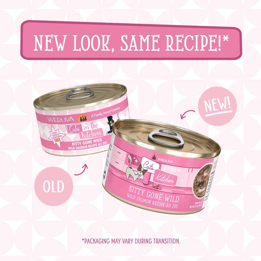 Weruva Cats in the Kitchen Kitty Gone Wild - Wild Salmon Recipe Au Jus