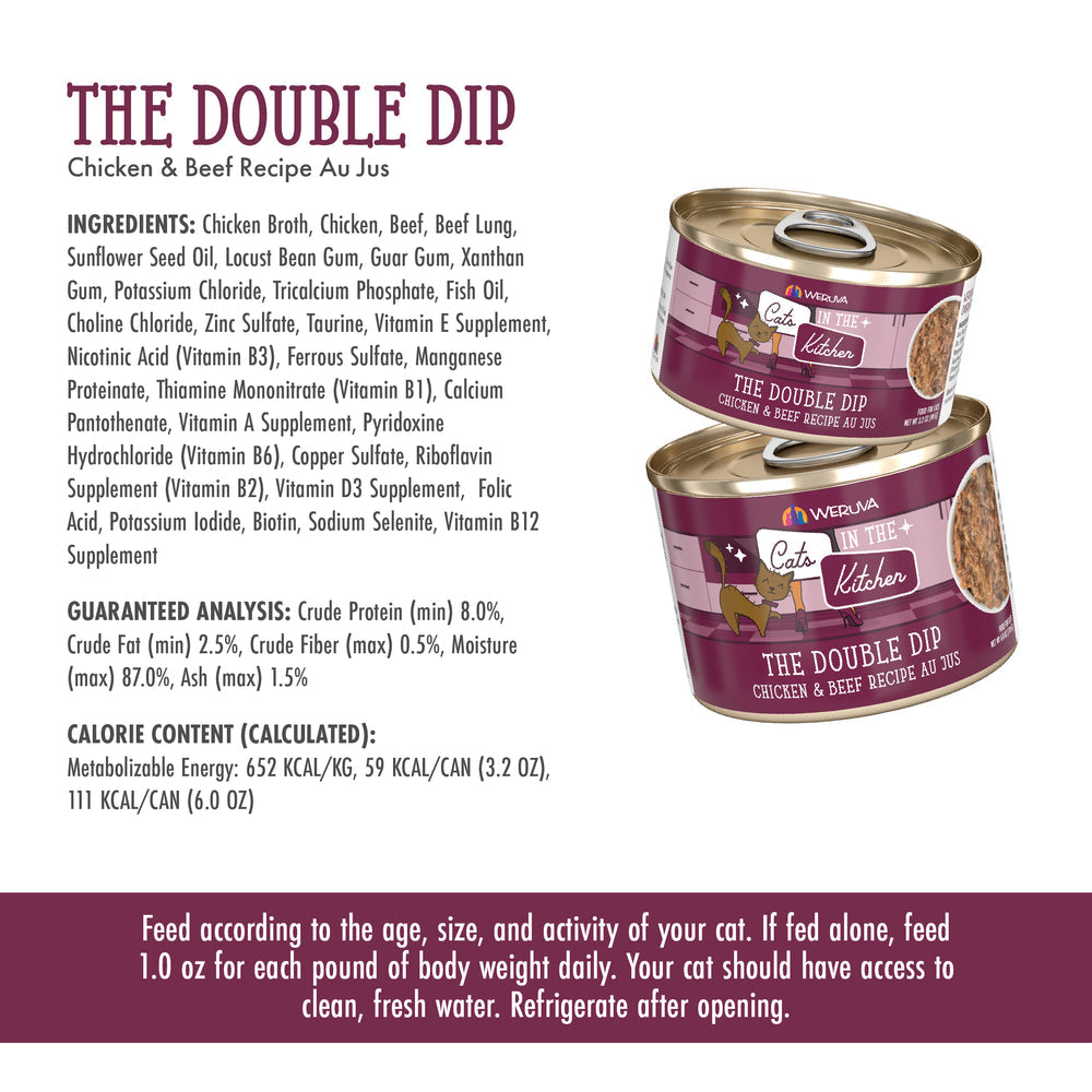 Weruva Cats in the Kitchen The Double Dip - Chicken and Beef Recipe Au Jus