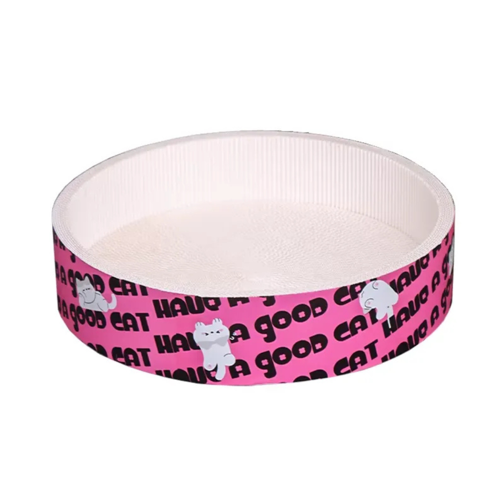 Genki Round Cat Scratcher Board – 2-in-1 Scratch Pad & Cozy Sleeping Nest