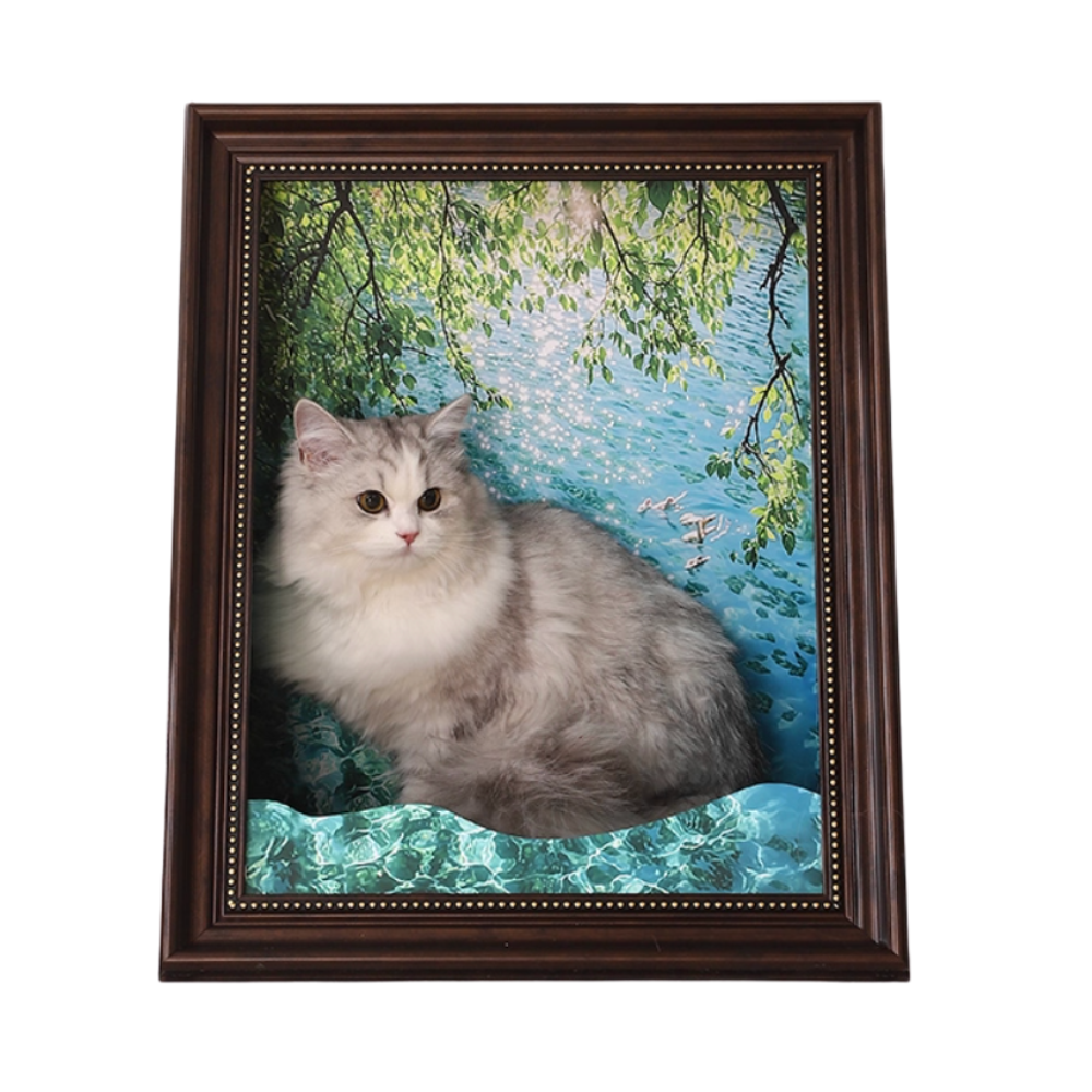 MaiFei 4D Painting Cat Condo with Scratcher – Vintage Style