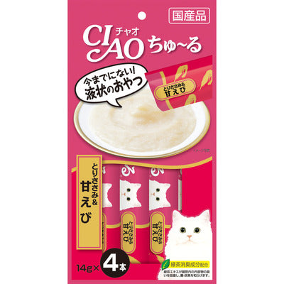 伊纳巴CIAO啾噜鸡肉甜虾猫条