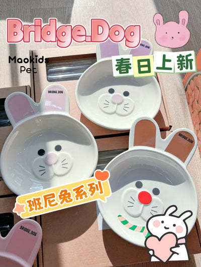 韩国Bridge Dog 陶瓷宠物盘 Bunny兔系列 11种款式颜色可选 - Maokidspet