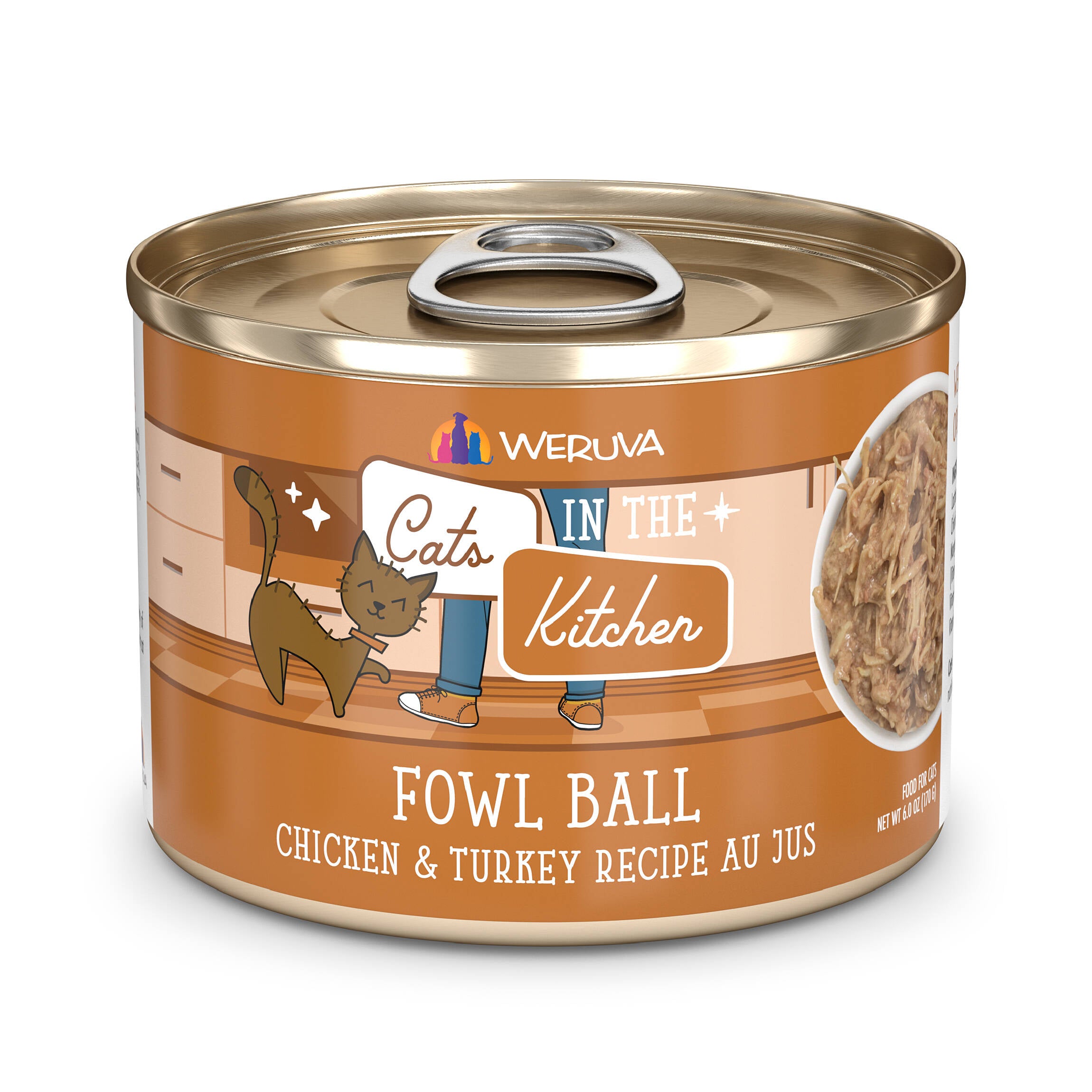Weruva Cats in the Kitchen Fowl Ball - Chicken Breast & Turkey Au Jus