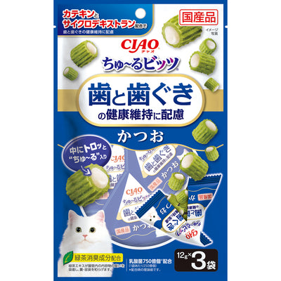 Inaba CIAO Churu Bites Dual-Texture For Cat Dental Health - Bonito