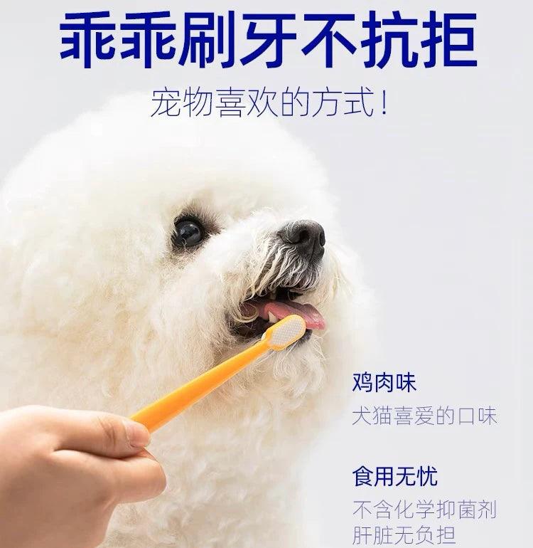 小壳Cature 犬猫通用牙膏牙刷套装 鸡肉味牙膏高适口性 清洁牙垢清新口气 - Maokidspet