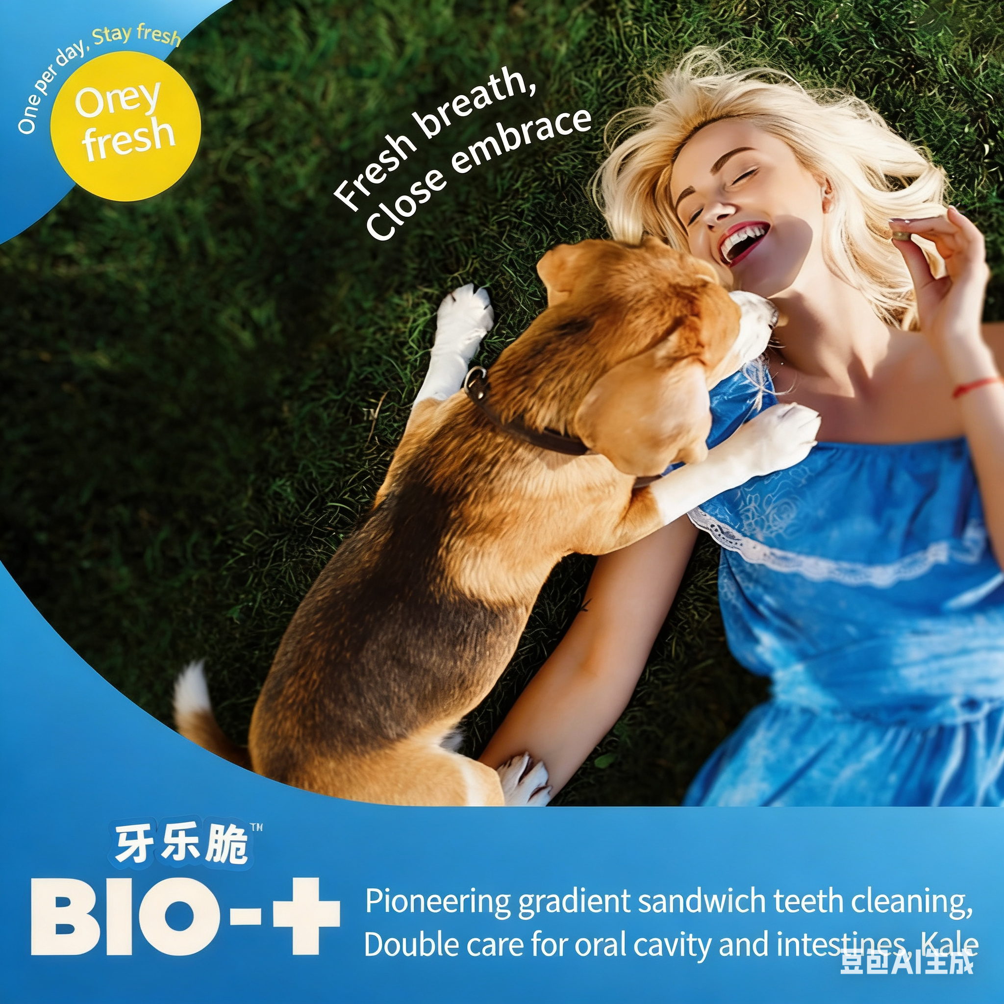 Popcare泡泡可儿 牙乐脆洁齿冻干 添加益生元 磨牙洁牙冻干 犬猫通用 四口味可选