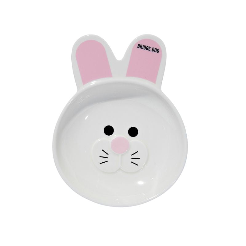 Bridge.Dog Bunny Dish（Milk White）- Pink