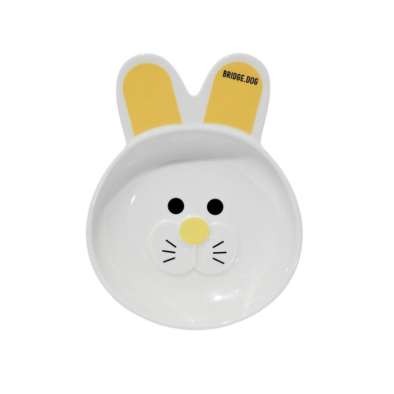 Bridge.Dog Bunny Dish（Milk White）- Yellow