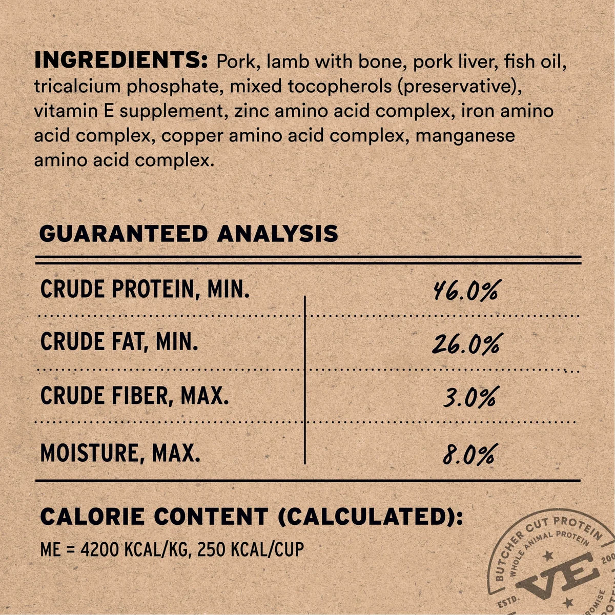Vital Essentials Freeze-Dried Raw Pork & Lamb For Cats - Crunchy Micro Nibs