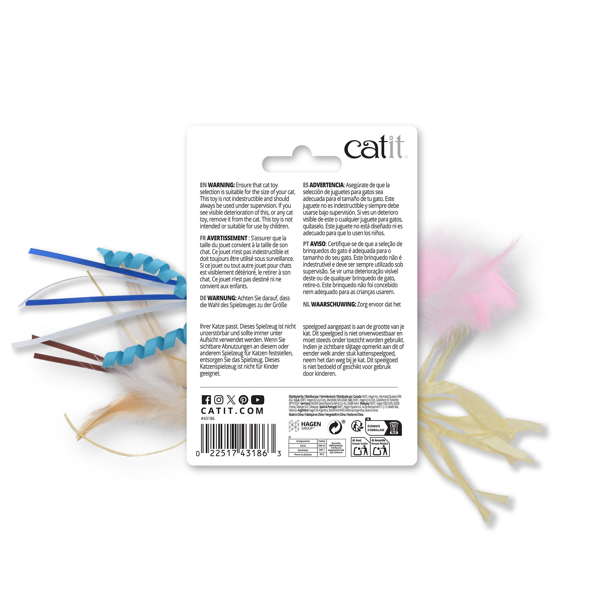 Catit Cat Toy - Natural Feathers - 2-pack