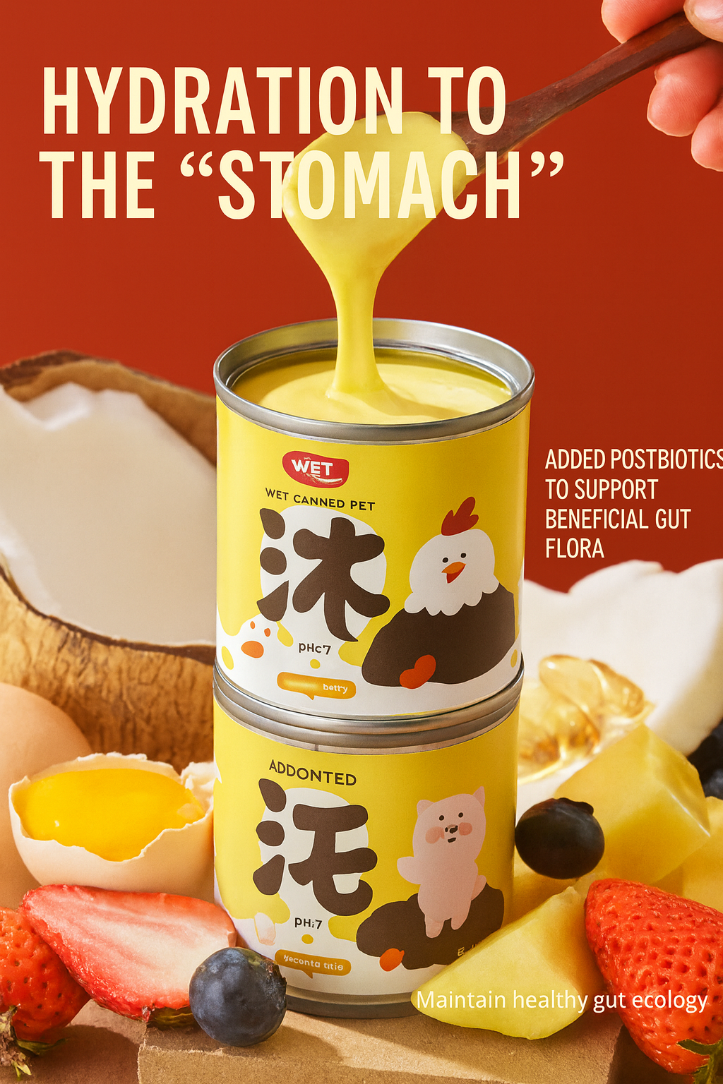 Xizai Gravy Entrée Mousse Canned Food for Cats - Egg Yolk Coconut Chicken Flavor