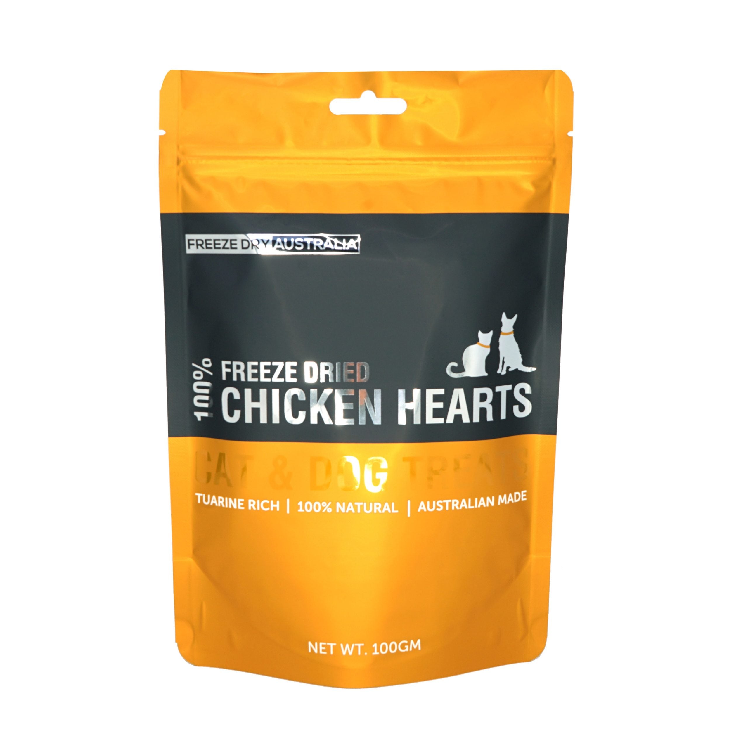 Freeze-Dry Australia's Chicken Heart Treats For Dog & Cat - 100g