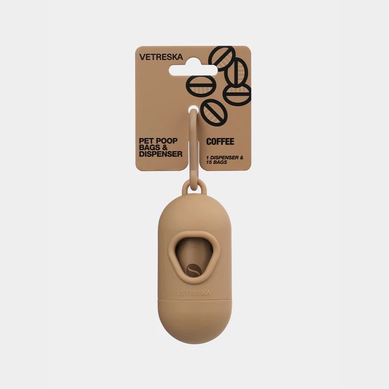 Vetreska Coffee Pet Poop Bags & Dispenser