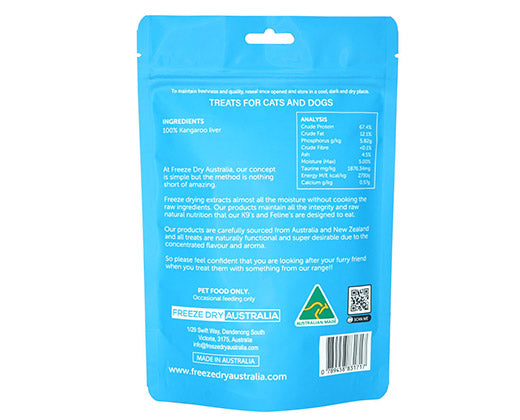 Freeze-Dry Australia's Kangaroo Liver For Dog & Cat - 100g