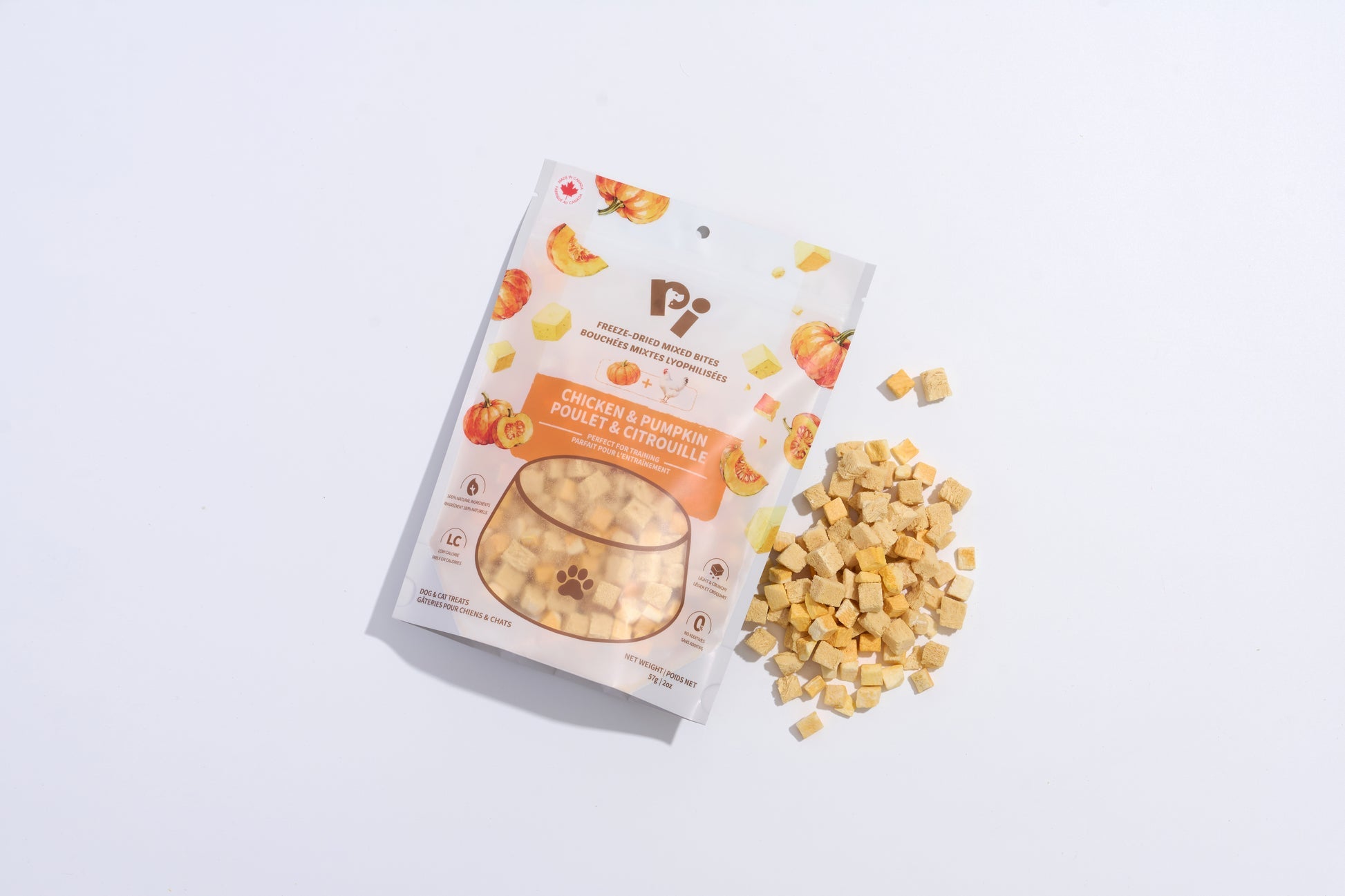 PI 犬猫通用 鸡肉南瓜冻干 一袋50g