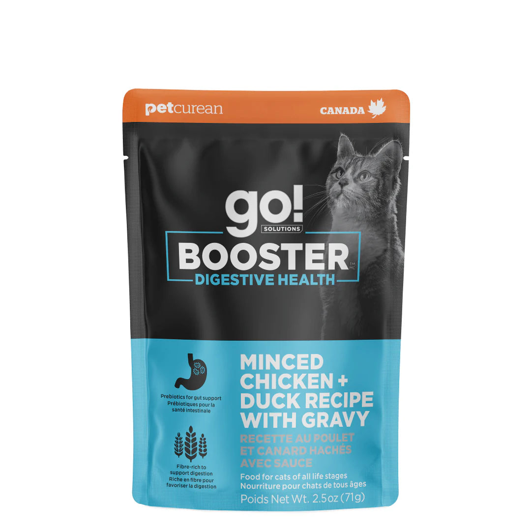 Go! Booster Digestive Health Minced Chicken + Duck with gravy for cats