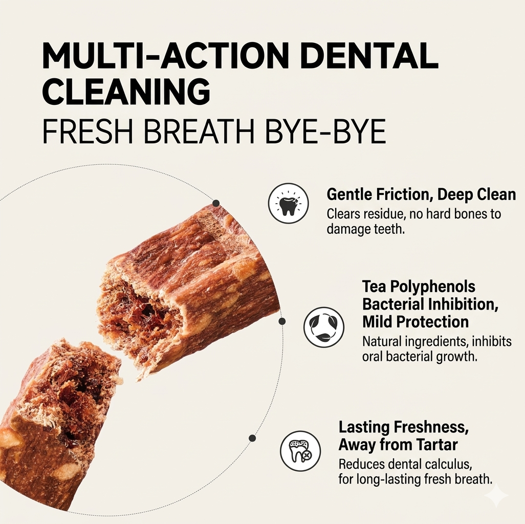 Yeepet 脆骨磨牙棒 宠物狗狗零食 天然牛蹄筋皮 中小型犬洁牙棒训练奖励 两种口味可选 一盒180g