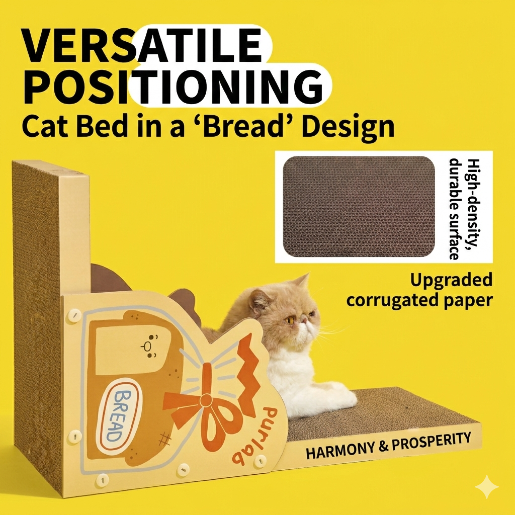 Purlab Bakery L-Shaped Cat Scratcher