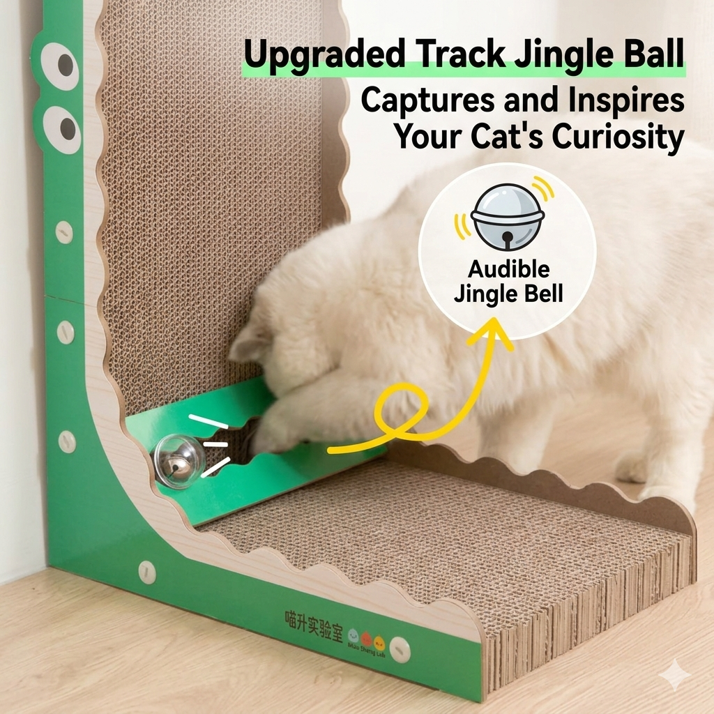 Purlab Crocodile Standing Cat Scratcher