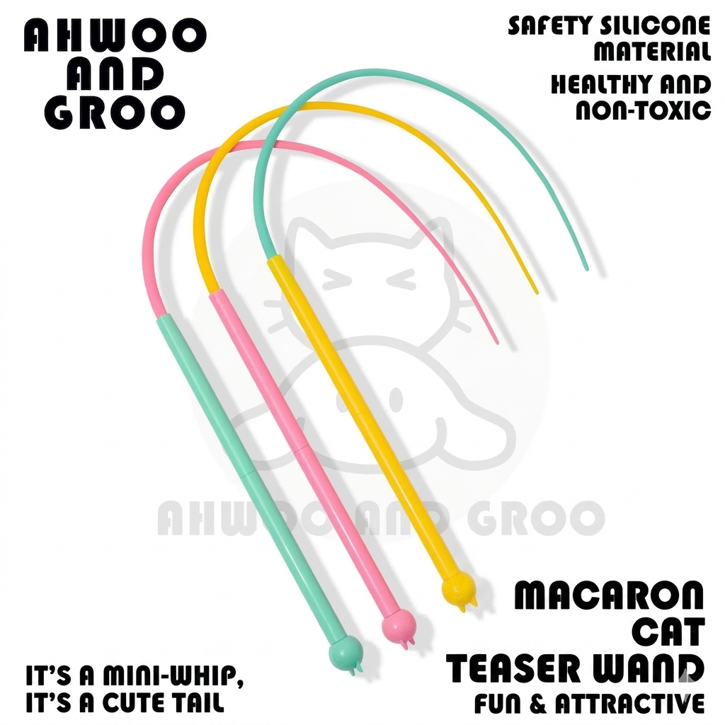 Ahwoo and Groo Macaron Cute Silicone Tail Cat Wands