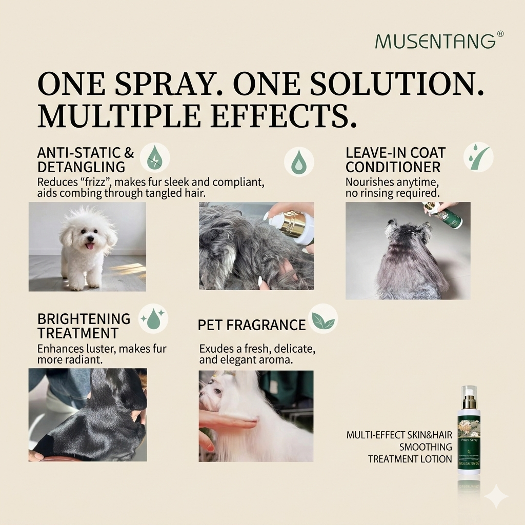 MUSENTANG Magic Spray | 5-in-1 Pet Multi-Effect Skin & Hair Smoothing Treatment