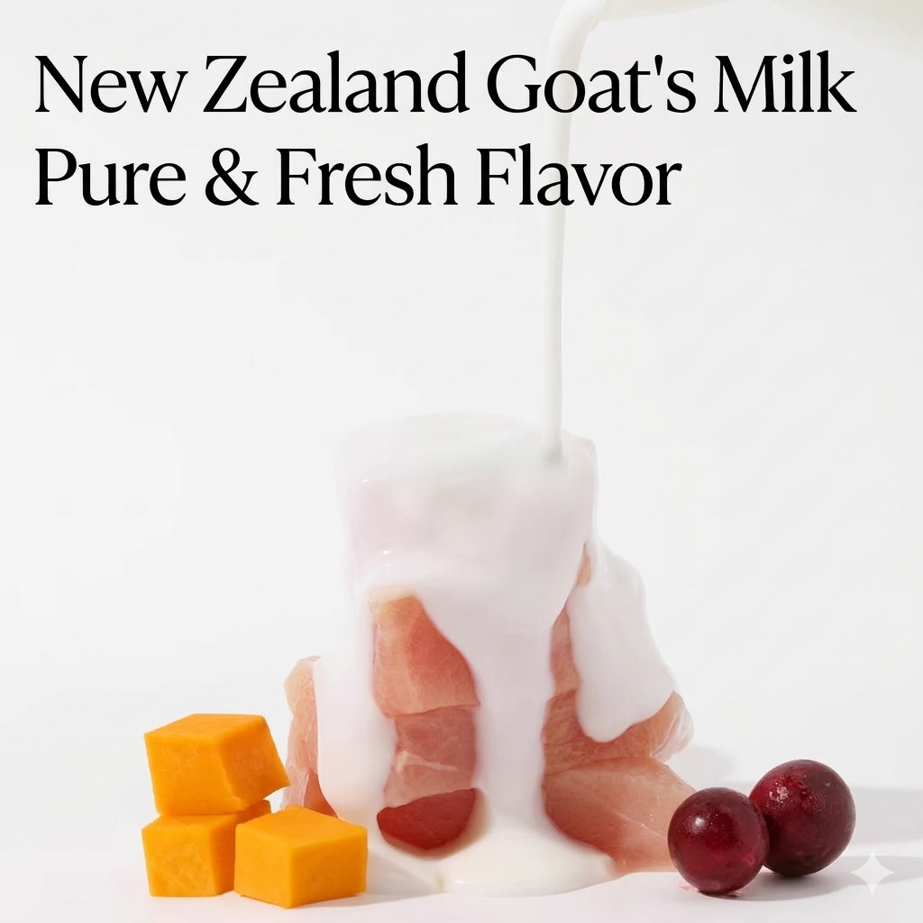 Yeepet 0乳糖A2全脂羊乳冻干 犬猫通用 鸡肉配方营养促消化 羊奶蔓越莓冻干 一盒45g