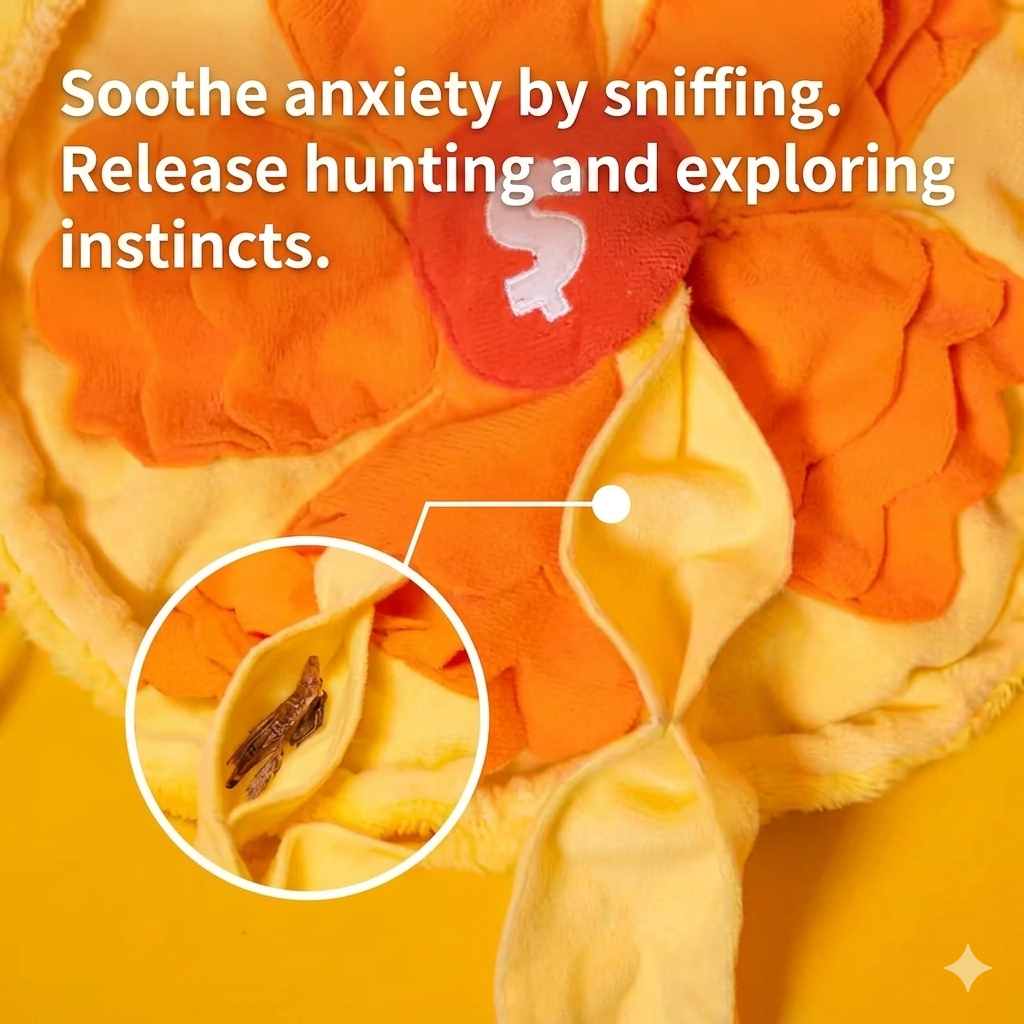 Petsville 2-in-1 Snuffle Mat for Dog - Interactive Slow Feeder & Travel Foraging Toy