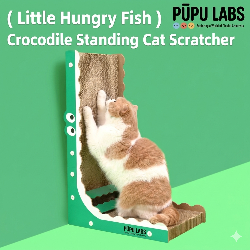 Purlab Crocodile Standing Cat Scratcher