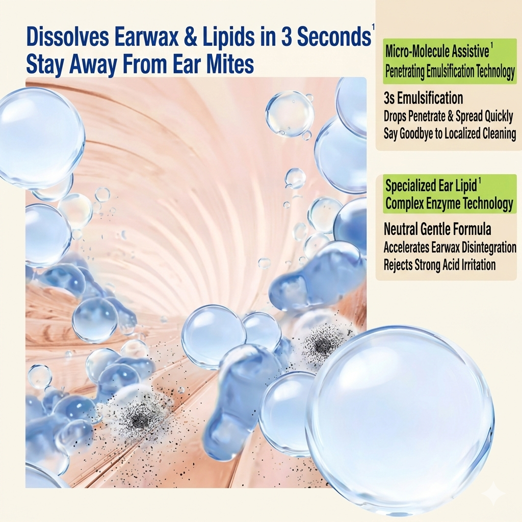 Lorde Pet Ear Cleanser - Fast Ear Wax & Mite Remover